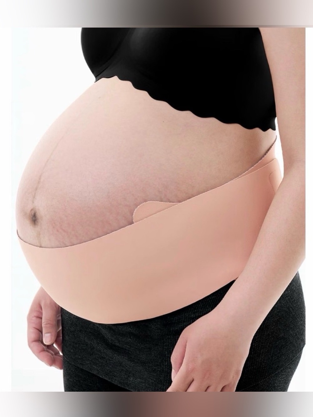 Momcozy Maternity Belly Band Support Belt in Oyster Pink Color.  Size XL